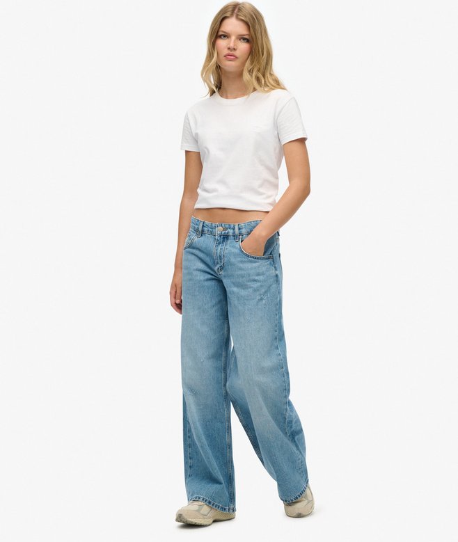 superdry Cult Mid Rise Baggy Jeans
