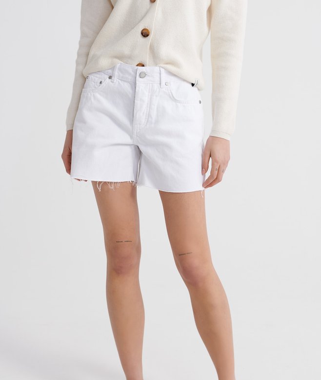 superdry Denim Mid Length Shorts