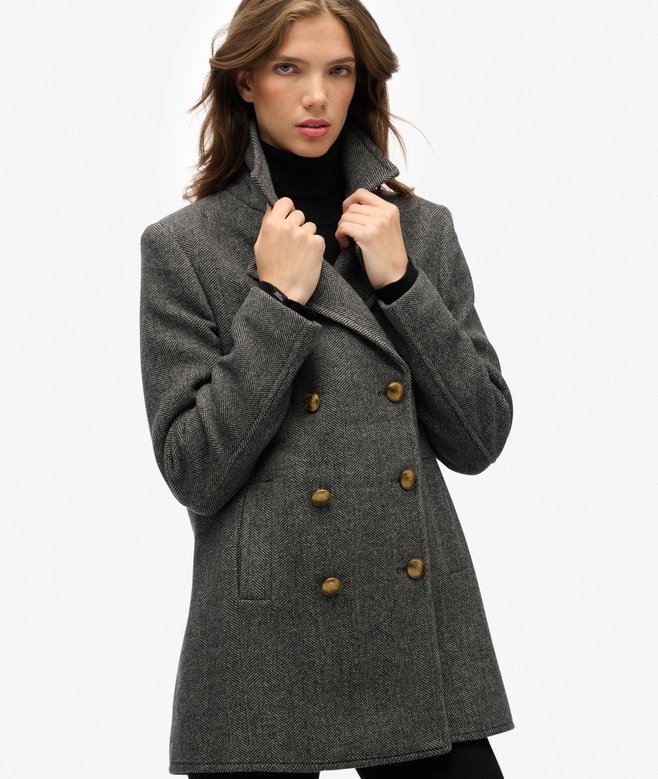 superdry Double Breasted Pea Coat