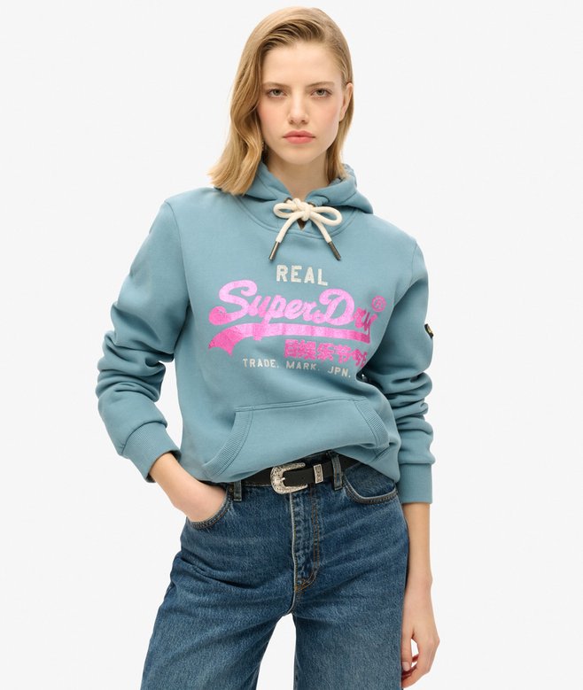 superdry Embellished Vintage Logo Graphic Hoodie