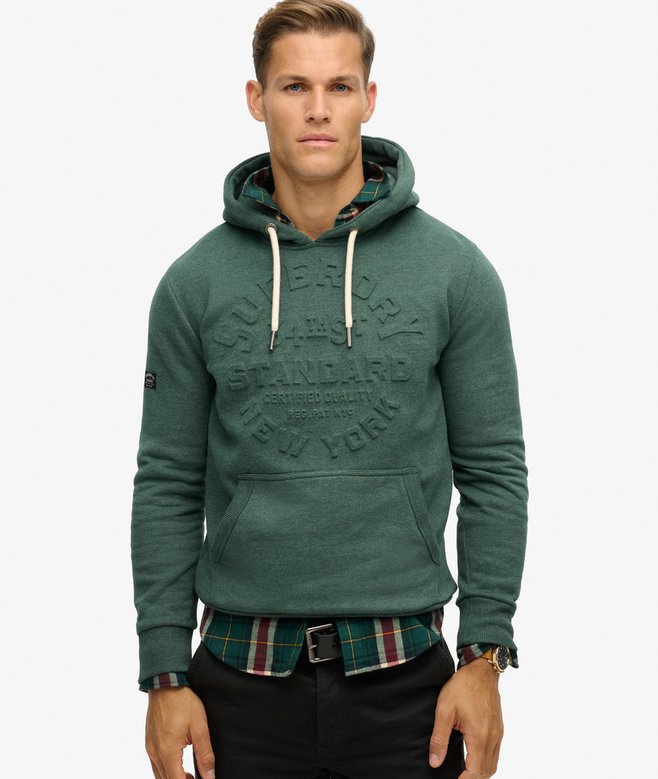 superdry Embossed Logo Graphic Hoodie