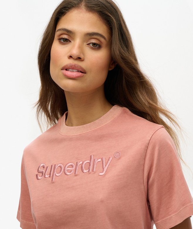 Superdry Embroidered Core Logo Boxy Loose T-Shirt
