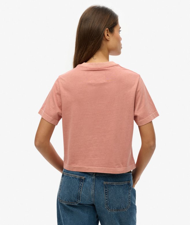 Superdry Embroidered Core Logo Boxy Loose T-Shirt