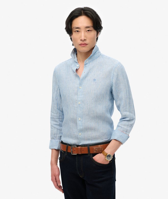 superdry Embroidered Vacation Linen Shirt