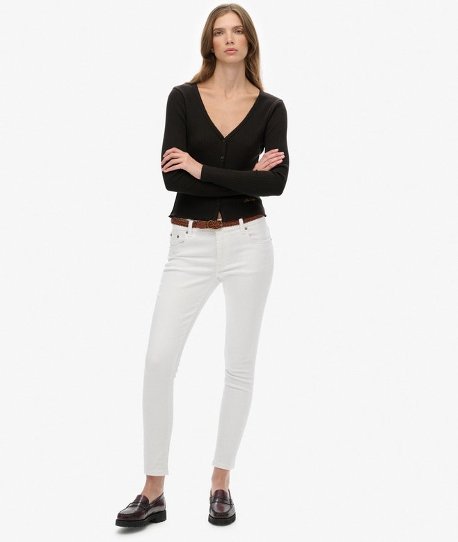 Superdry Essential Button Through Long Sleeve Top