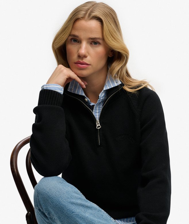 Superdry Essential Half Zip Knit Jumper
