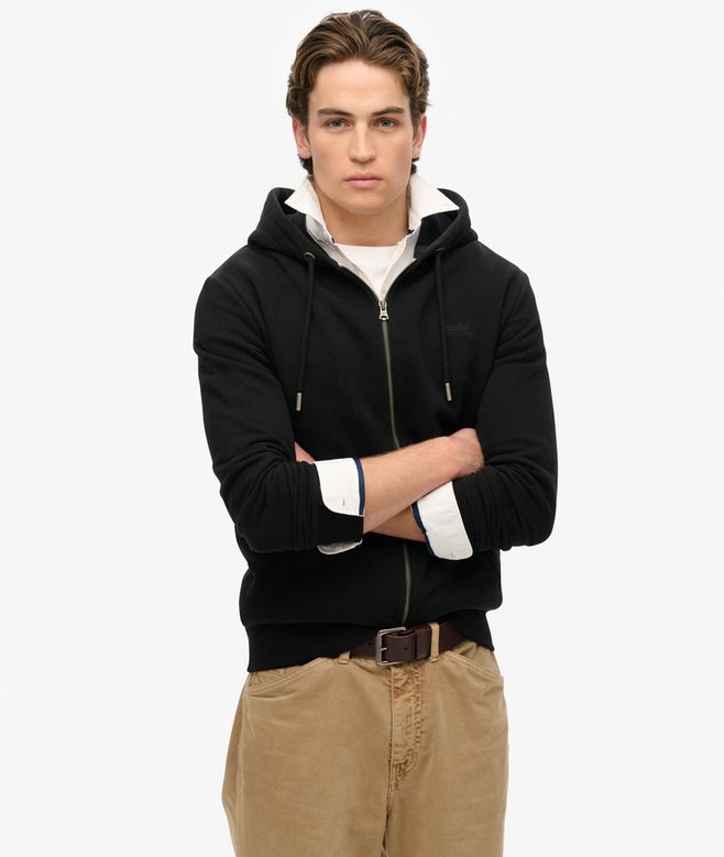 Superdry Essential Logo Half Brushed Zip Hoodie
