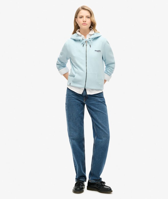 Superdry Essential Logo Half Brushed Zip Hoodie