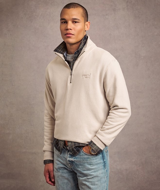 superdry Essential Logo Half Zip Sweatshirt