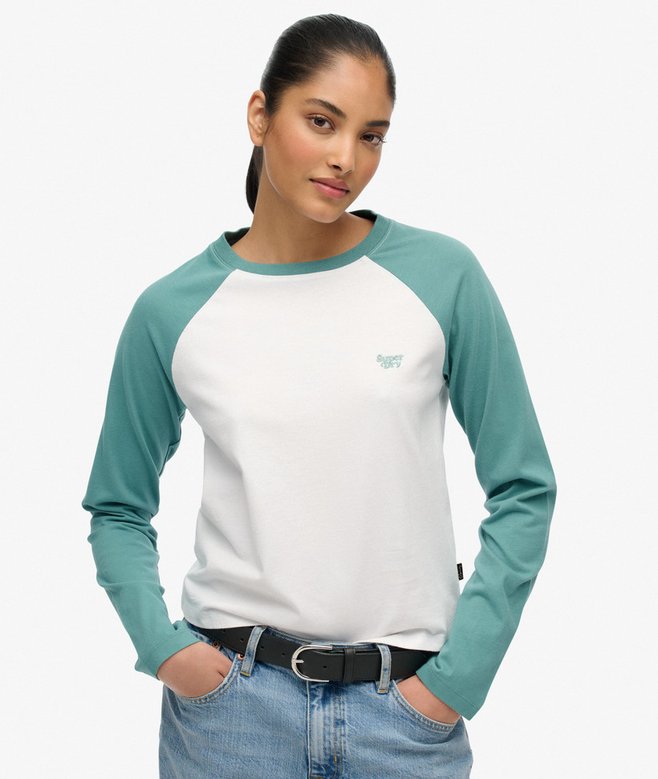 superdry Essential Logo Long Sleeve Baseball Top