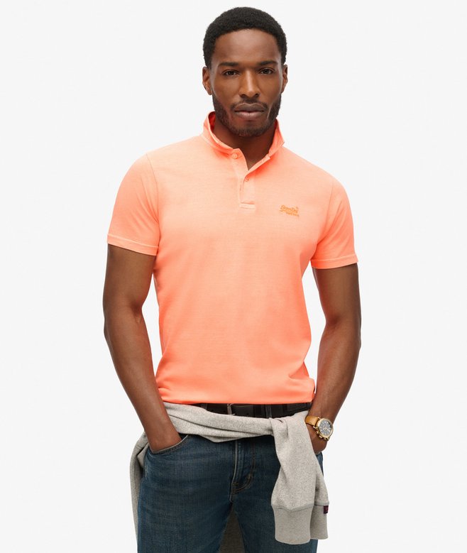 superdry Essential Logo Neon Jersey Polo Shirt