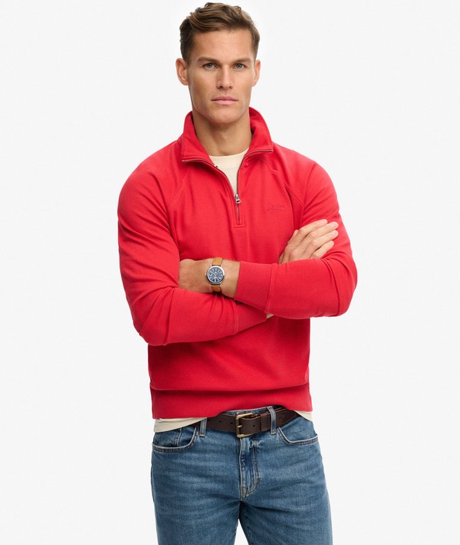 superdry Essential Logo Raglan Henley Sweatshirt