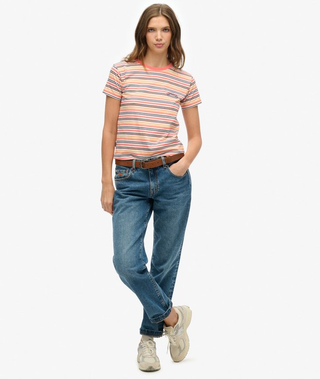 Superdry Essential Logo Striped Fitted T-Shirt