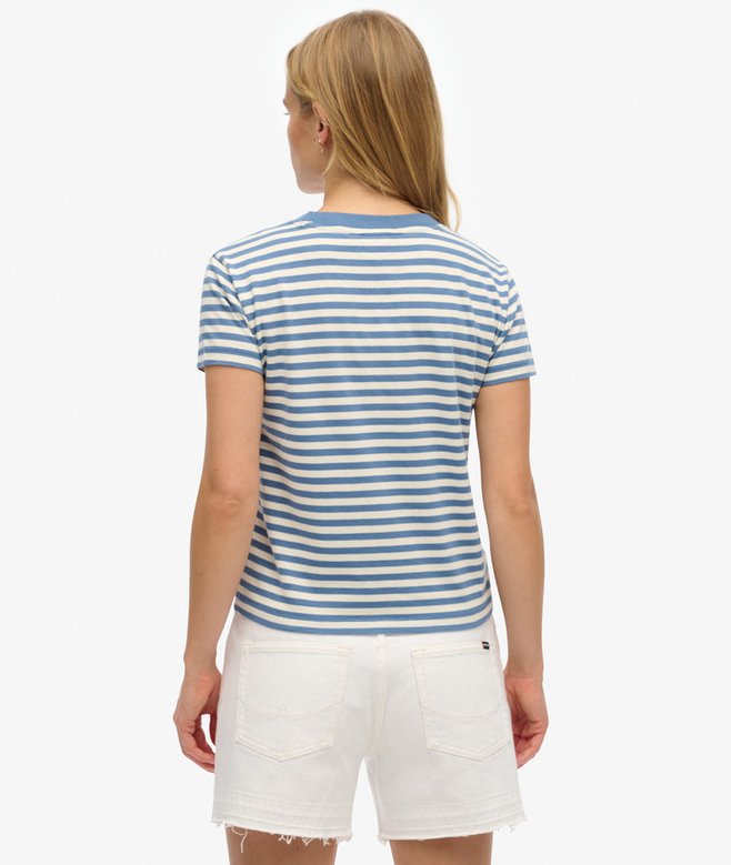 Superdry Essential Logo Striped Fitted T-Shirt