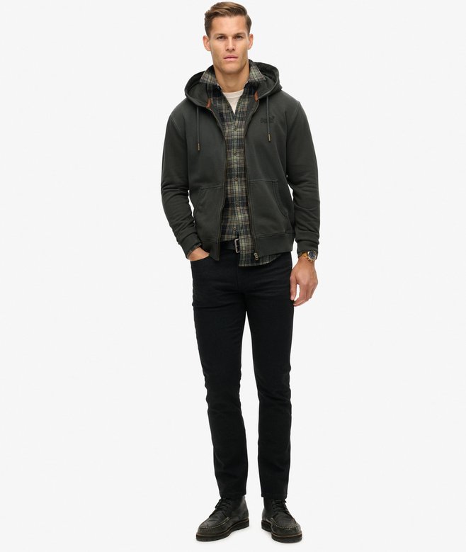 Superdry Essential Logo Washed Zip Hoodie