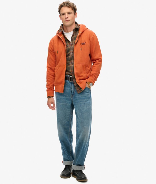 Superdry Essential Logo Washed Zip Hoodie