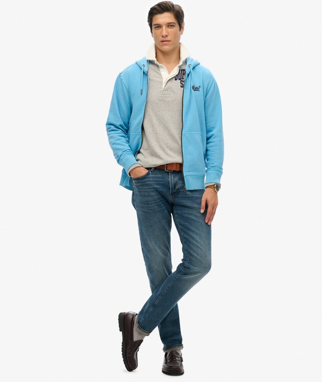 Superdry Essential Logo Washed Zip Hoodie