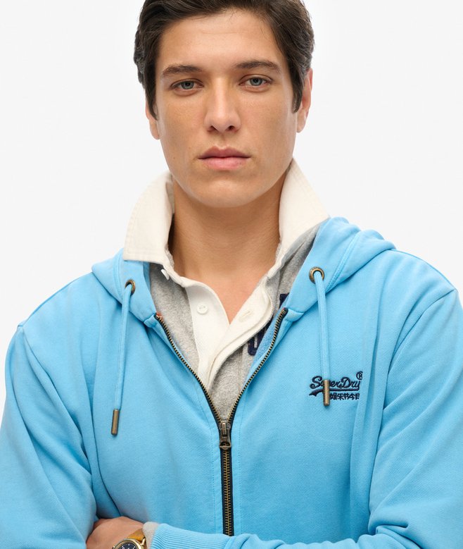 Superdry Essential Logo Washed Zip Hoodie