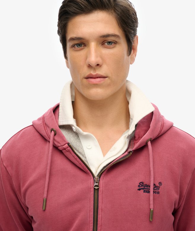 Superdry Essential Logo Washed Zip Hoodie