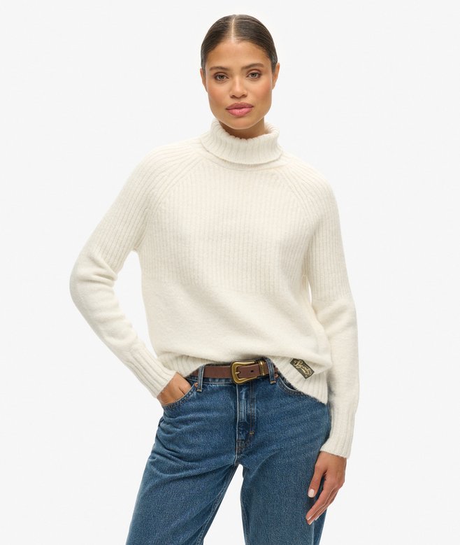 superdry Essential Rib Knit Rollneck Jumper