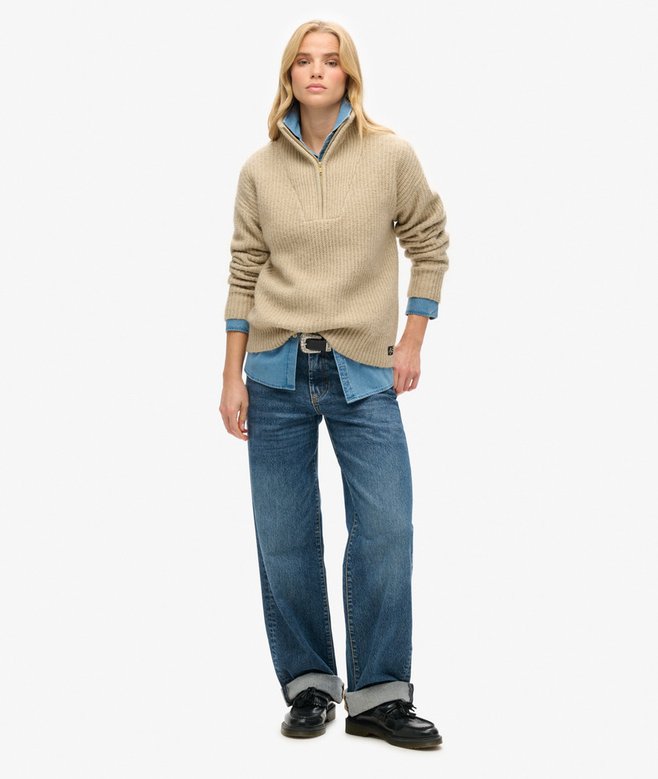 Superdry Essential Zip Neck Jumper