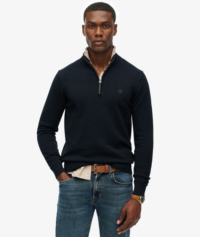 Superdry Essentials Cotton Half Zip Jumper