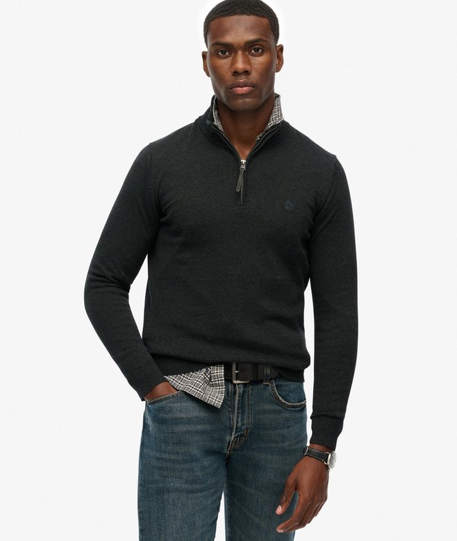 Superdry Essentials Cotton Half Zip Jumper