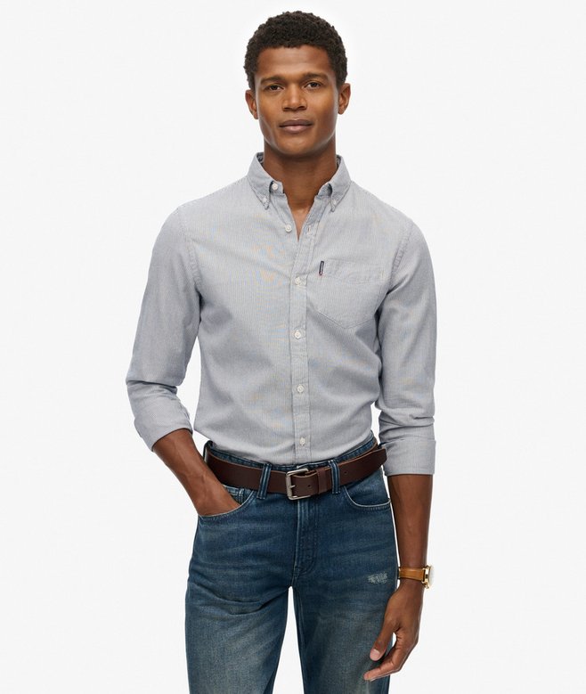 superdry Essentials Long Sleeve Oxford Shirt