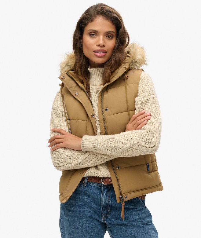 superdry Everest Faux Fur Gilet