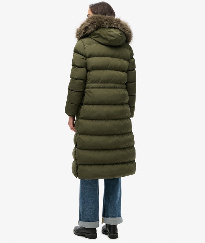 Superdry Everest Faux Fur Longline Coat