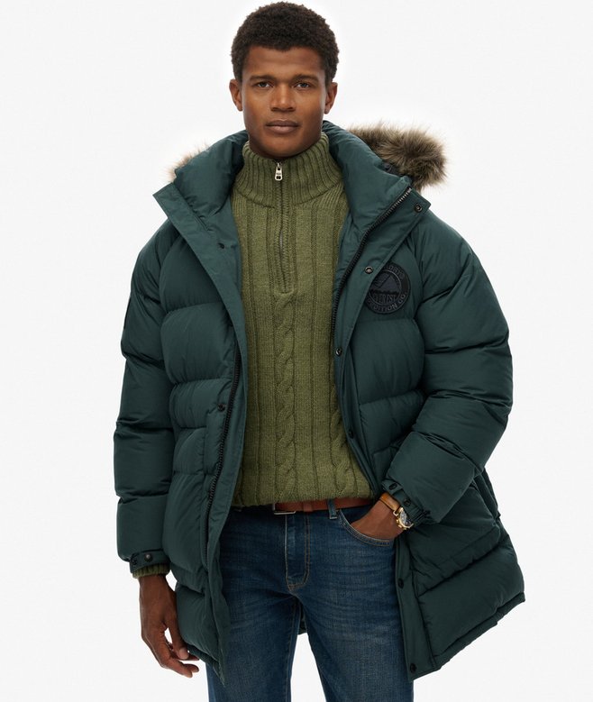 superdry Everest Longline Baffled Parka