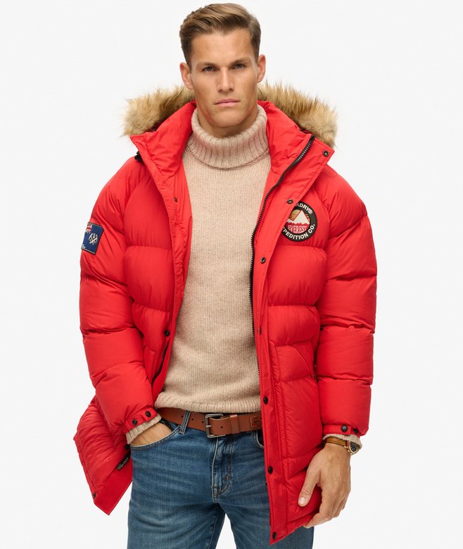 superdry Everest Longline Baffled Parka Jacket