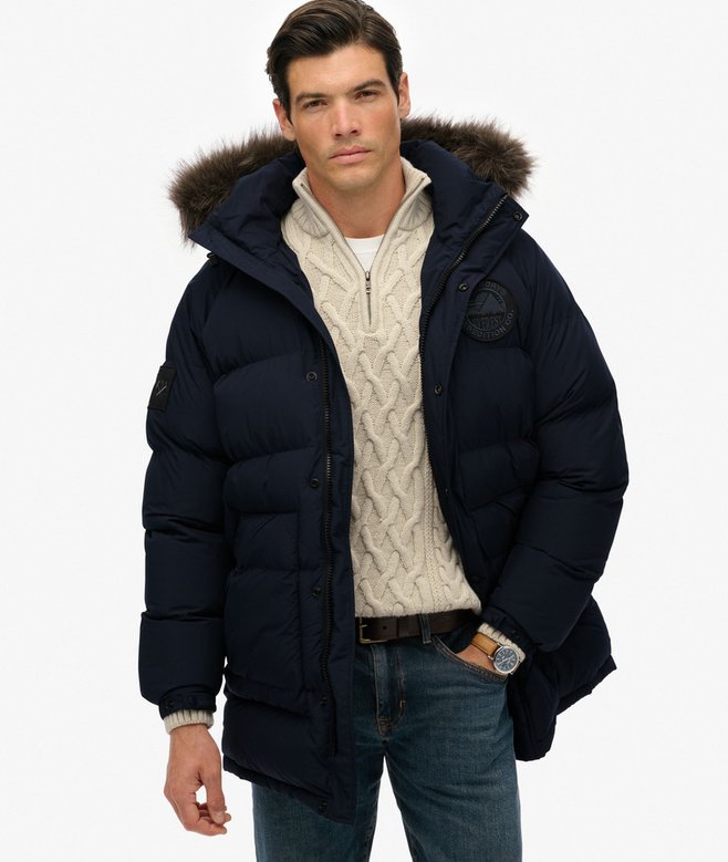 superdry Everest Longline Baffled Parka