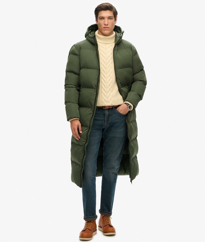 superdry Extra Long Puffer Coat