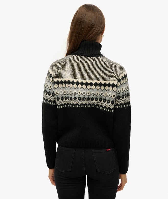 Superdry Fairisle Pattern Roll Neck Jumper