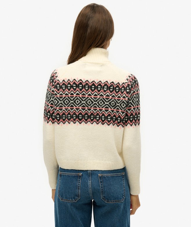 Superdry Fairisle Pattern Roll Neck Jumper