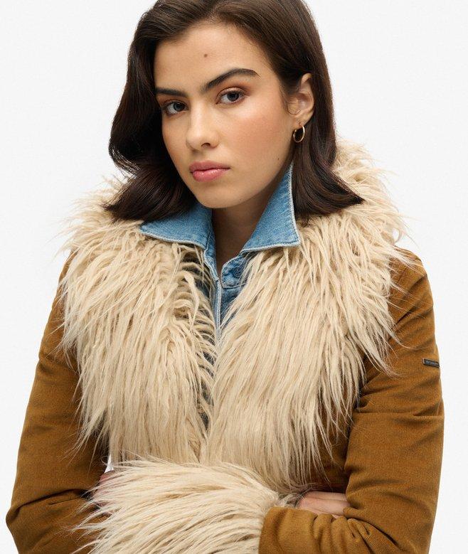 Superdry Faux Fur Lined Afghan Coat
