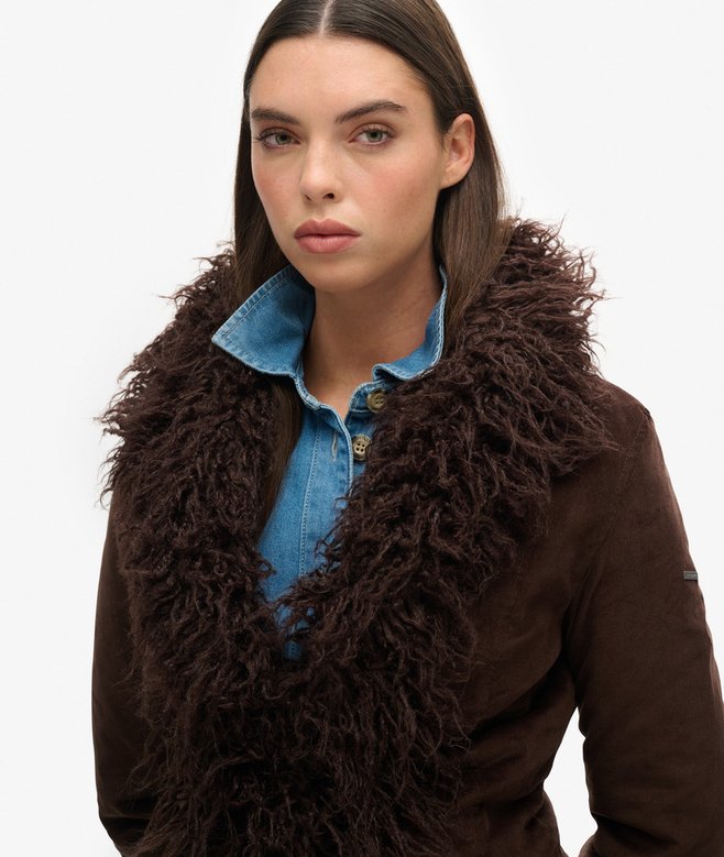 Superdry Faux Fur Lined Afghan Coat