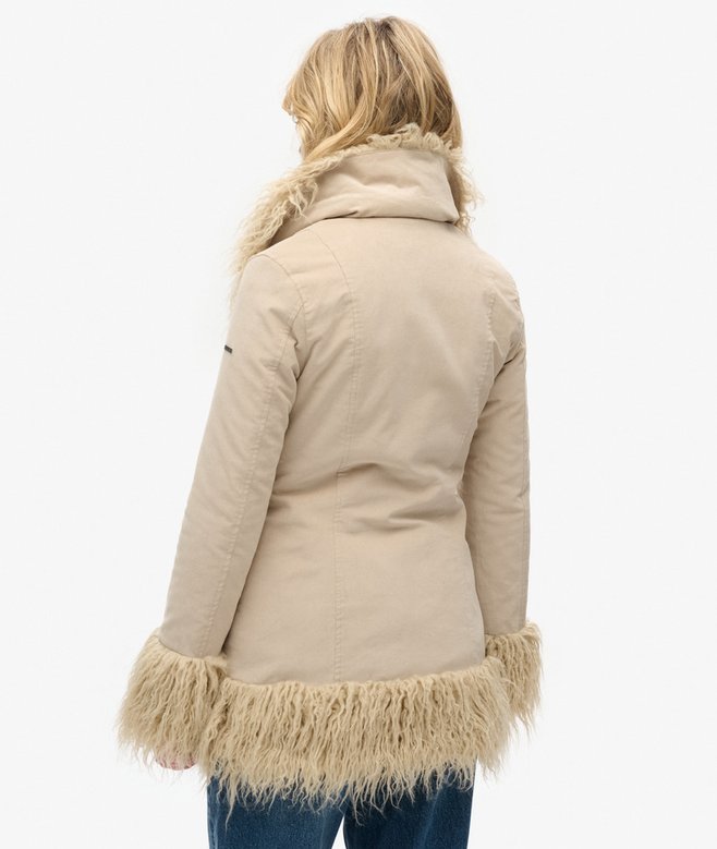 Superdry Faux Fur Lined Afghan Coat
