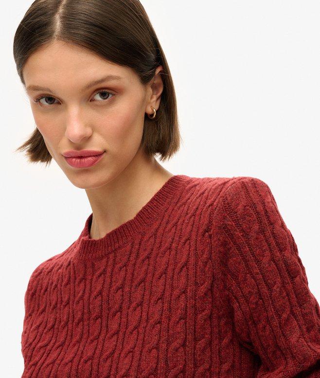 Superdry Fitted Cable Crew Neck Jumper
