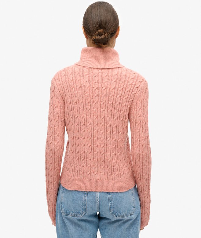 Superdry Fitted Cable Roll Neck Jumper