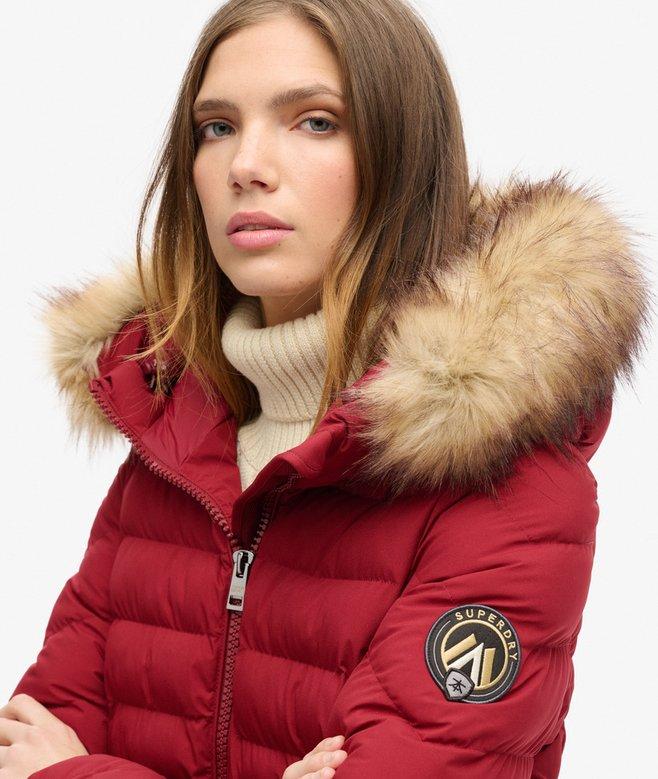 Superdry Fuji Faux Fur Hooded Padded Jacket
