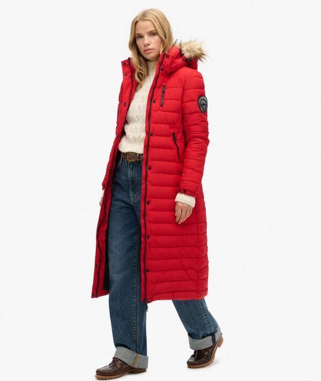 Superdry Fuji Hooded Longline Puffer Coat