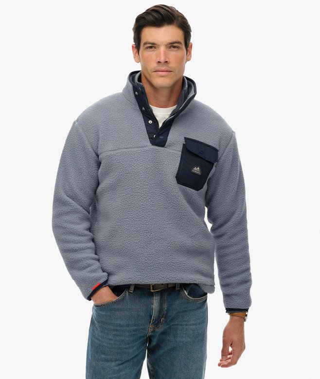 superdry Fuji Popper Neck Fleece