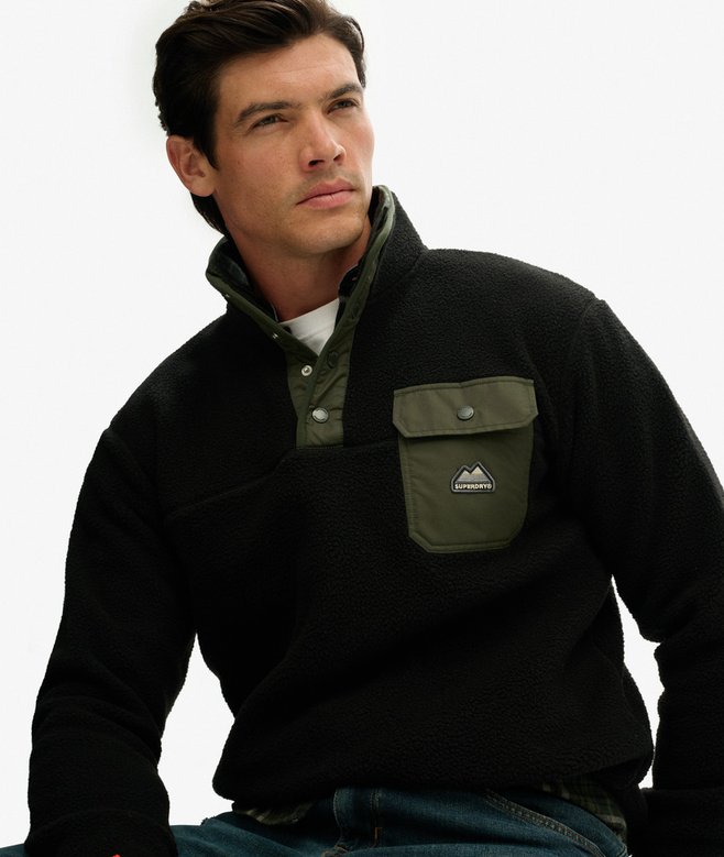 superdry Fuji Popper Neck Fleece