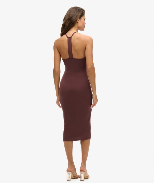 Superdry Halter Neck Strappy Back Midi Dress