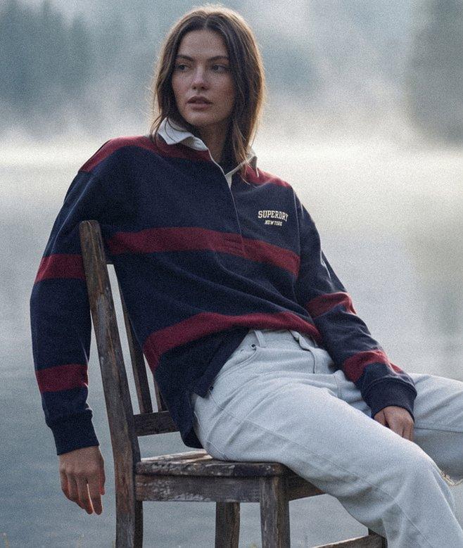 superdry Heritage Stripe Rugby Top