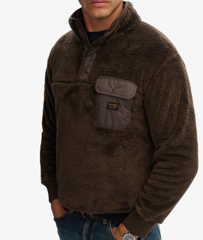 Superdry High Pile Fleece Henley Jumper