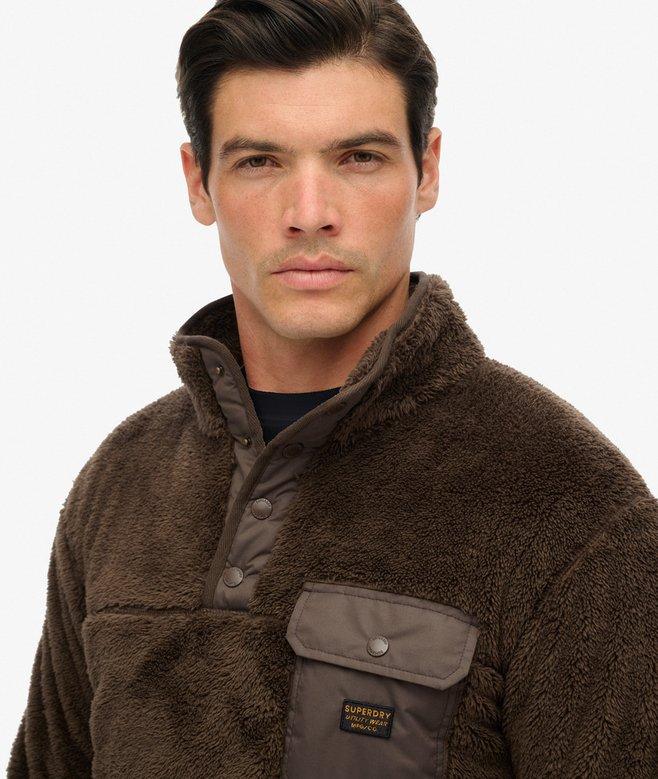 Superdry High Pile Fleece Henley Jumper