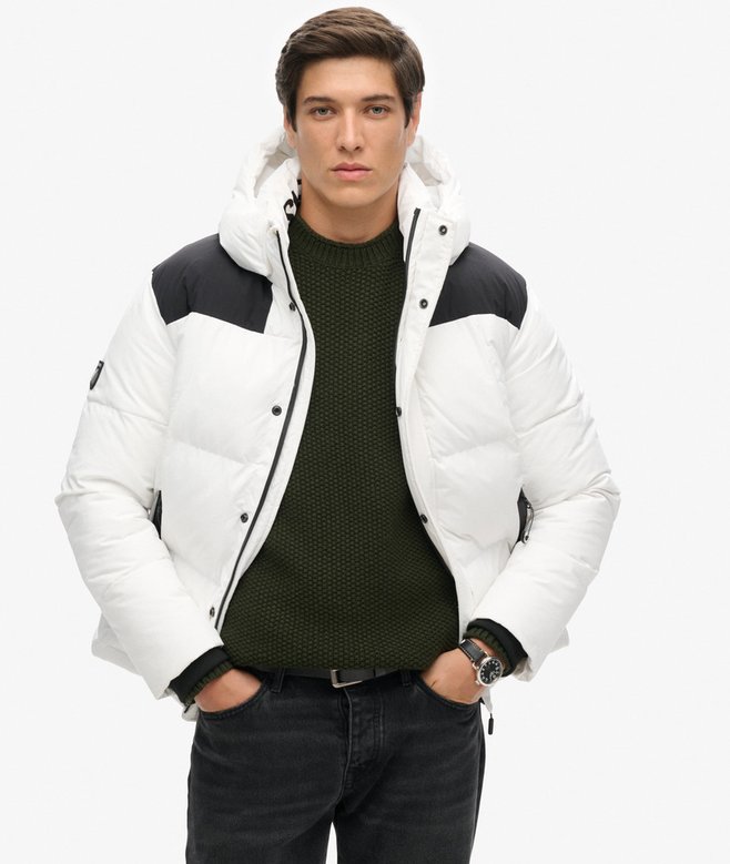 superdry Hooded Box Quilt Puffer Jacket